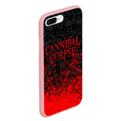 Чехол для iPhone 7Plus/8 Plus матовый Cannibal Corpse, брызги красок черепа - фото 2