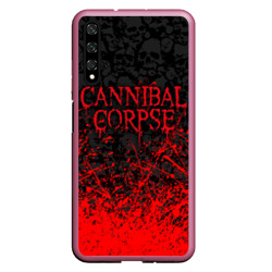 Чехол для Honor 20 Cannibal Corpse, брызги красок черепа