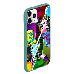 Чехол для iPhone 11 Pro Max матовый Geometry Dash параллельные миры - фото 2