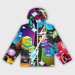 Женская ветровка 3D Geometry Dash параллельные миры