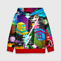 Детская толстовка 3D Geometry Dash параллельные миры