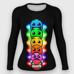Женский рашгард 3D Geometry Dash levels demons