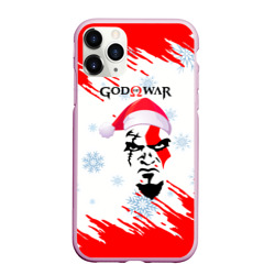 Чехол для iPhone 11 Pro Max матовый Новогодний God of War