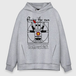 Мужское худи Oversize хлопок Dark Souls - Praise the Sun!