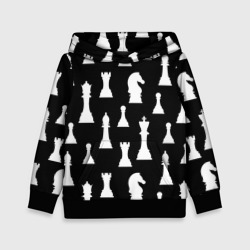 Детская толстовка 3D Белые шахматные фигуры