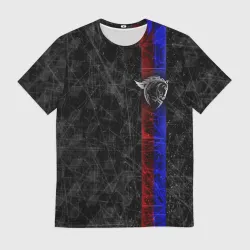 Мужская футболка 3D Ц спорт клуб арм Москва black theme