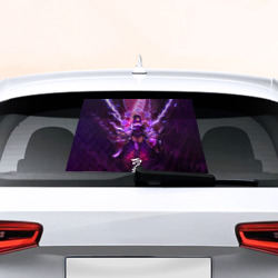 Наклейка на авто на заднее стекло Shogun raiden  рассекающая молнию геншин 