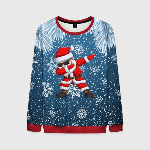 Мужской свитшот 3D Dab Santa winter