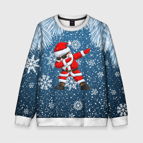 Детский свитшот 3D Dab Santa winter, цвет 3D печать