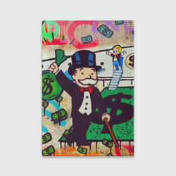 Обложка для паспорта матовая кожа Alec Monopoly art