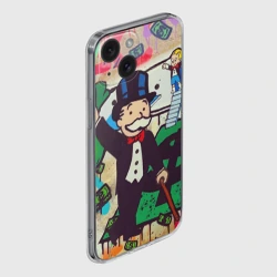 Чехол для iPhone 15 силиконовый с защитой камеры Alec Monopoly art - фото 2