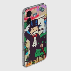 Чехол для iPhone 16 силиконовый с защитой камеры Alec Monopoly art - фото 2