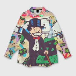 Мужская рубашка oversize 3D Alec Monopoly art