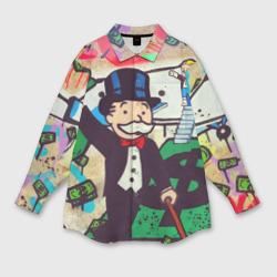 Женская рубашка oversize 3D Alec Monopoly art