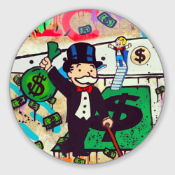 Круглый коврик для мышки Alec Monopoly art