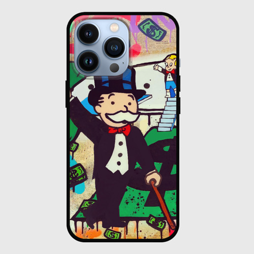 Чехол для iPhone 13 Pro Alec Monopoly art, цвет черный