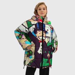 Женская зимняя куртка Oversize Alec Monopoly art - фото 2