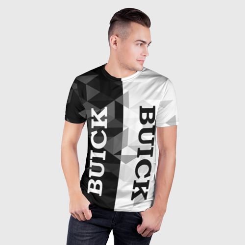Мужская футболка 3D Slim Buick | Black And White, цвет 3D печать - фото 3