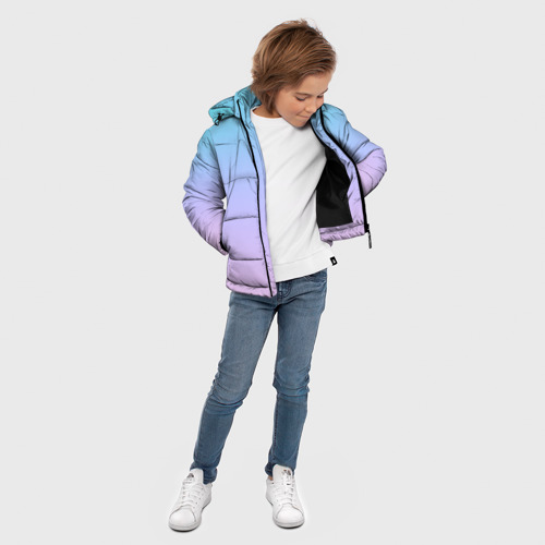 Зимняя куртка для мальчиков 3D Облачный Градиент, цвет черный - фото 5