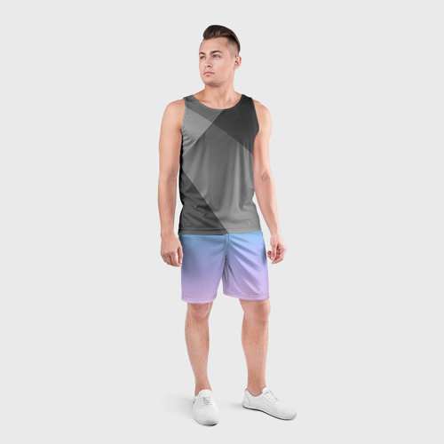 Мужские шорты спортивные Облачный Градиент, цвет 3D печать - фото 4