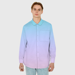 Мужская рубашка oversize 3D Облачный Градиент - фото 2