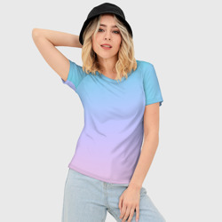 Женская футболка 3D Slim Облачный Градиент - фото 2