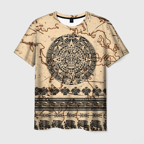 Мужская футболка с принтом Aztecs/Ацтеки, вид спереди №1