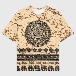 Мужская футболка oversize 3D Aztecs/Ацтеки