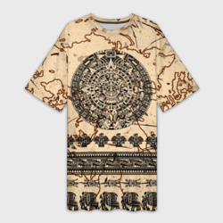 Платье-футболка 3D Aztecs/Ацтеки