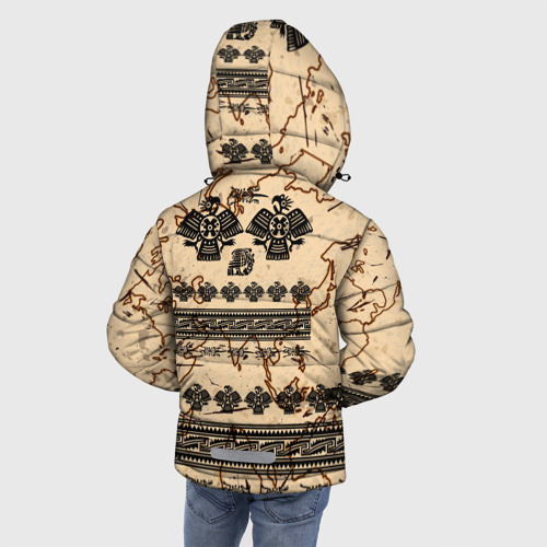 Зимняя куртка для мальчиков 3D Aztecs/Ацтеки, цвет светло-серый - фото 4