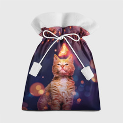 Подарочный 3D мешок Рыжий кот и бабочка