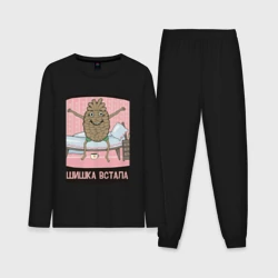 Мужская пижама с лонгсливом хлопок Шишка встала