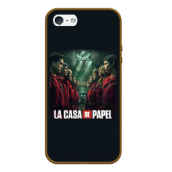 Чехол для iPhone 5/5S матовый Персонажи Бумажный Дом - LA Casa de Papel