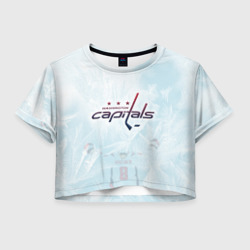 Женская футболка Crop-top 3D Washington Capitals Ovi8 Ice theme