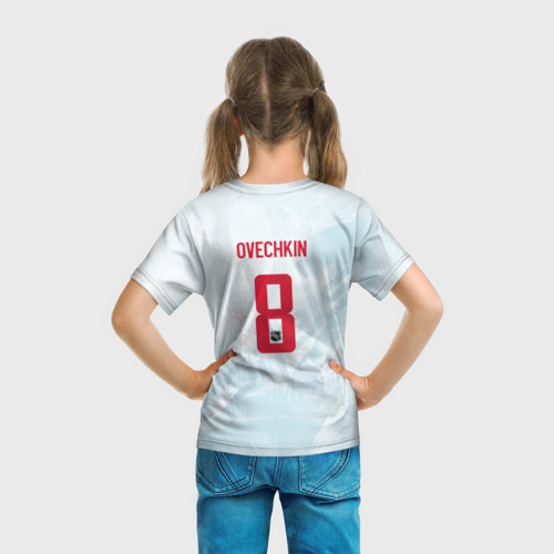 Детская футболка 3D Washington Capitals Ovi8 Ice theme, цвет 3D печать - фото 6