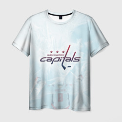 Мужская футболка 3D Washington Capitals Ovi8 Ice theme