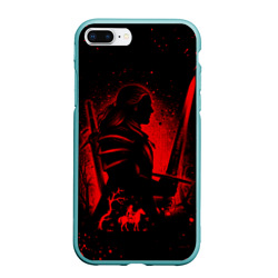Чехол для iPhone 7Plus/8 Plus матовый Ведьмак и плотва the Witcher wild hunt
