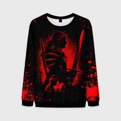 Мужской свитшот 3D Ведьмак и плотва the Witcher wild hunt