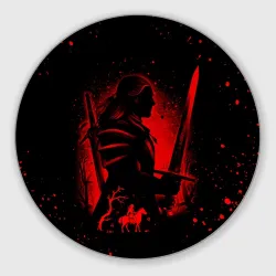 Круглый коврик для мышки Ведьмак и плотва the Witcher wild hunt