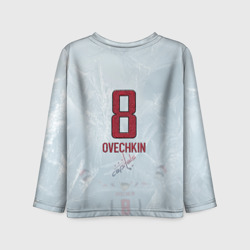 Детский лонгслив 3D Washington Capitals Ovi8 Grey Ice theme