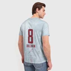 Мужская футболка 3D Washington Capitals Ovi8 Grey Ice theme - фото 2