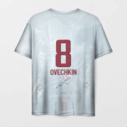 Мужская футболка 3D Washington Capitals Ovi8 Grey Ice theme