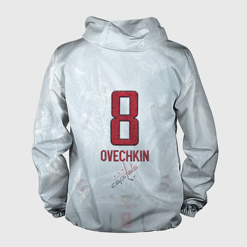 Мужская ветровка 3D Washington Capitals Ovi8 Grey Ice theme, цвет белый - фото 2