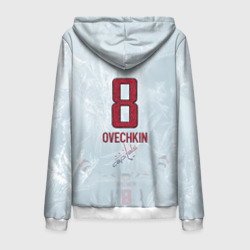 Мужская толстовка 3D на молнии Washington Capitals Ovi8 Grey Ice theme