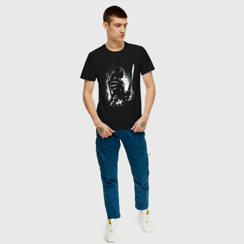 Мужская футболка хлопок ВЕДЬМАК И ПЛОТВА (БЕЛЫЙ), цвет черный - фото 5