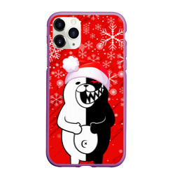 Чехол для iPhone 11 Pro Max матовый Новогодний Monokuma