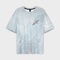 Мужская футболка oversize 3D Washington Capitals Grey Ice theme