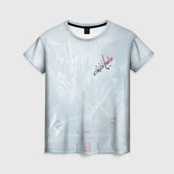 Женская футболка 3D Washington Capitals Grey Ice theme