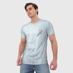 Мужская футболка 3D Washington Capitals Grey Ice theme - фото 2