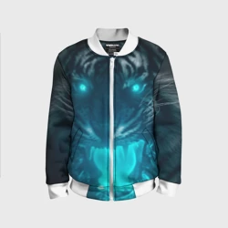 Детский бомбер 3D Неоновый водяной тигр 2022